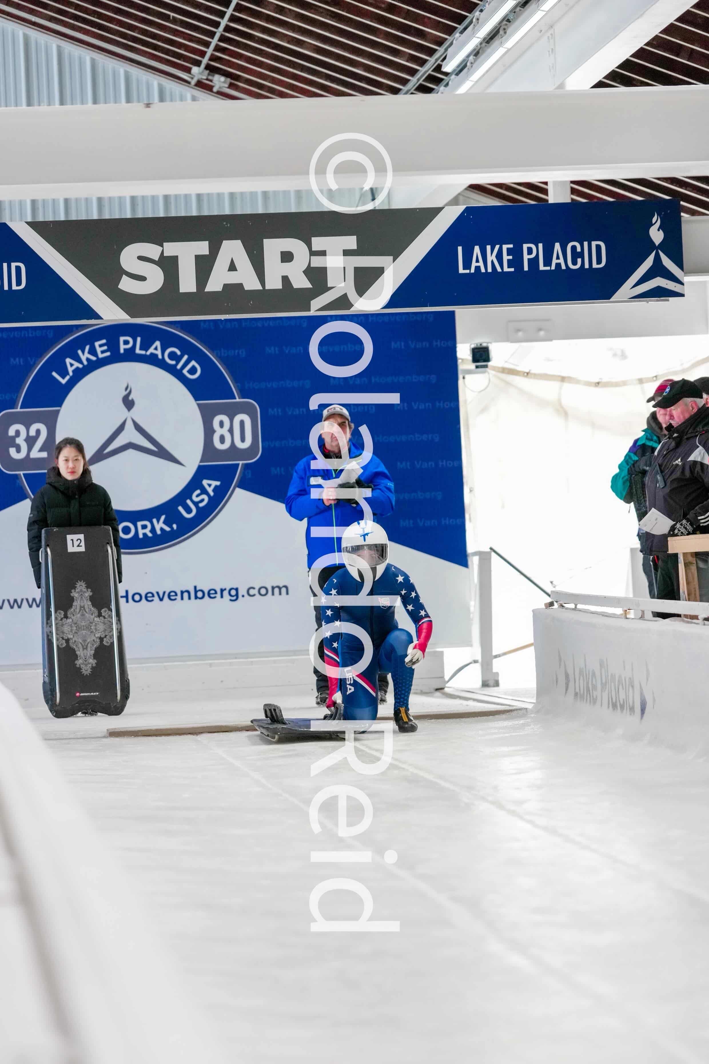 Jackson Kendrick at the Lake Placid start — Mt Van Hoevenberg