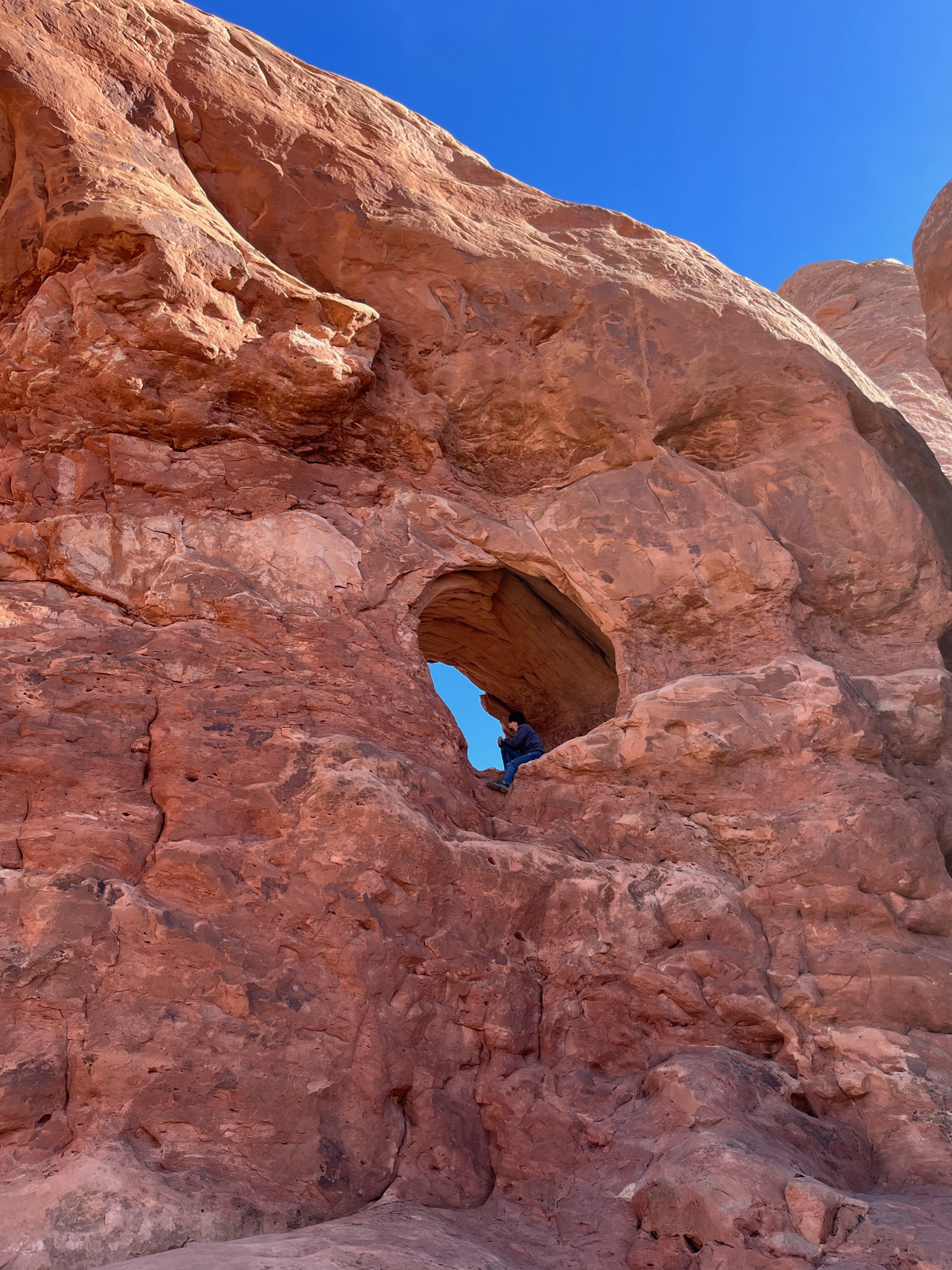 Natural arch, red rock Utah